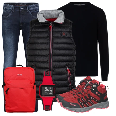 Rot Rucksack levi's kombinieren
