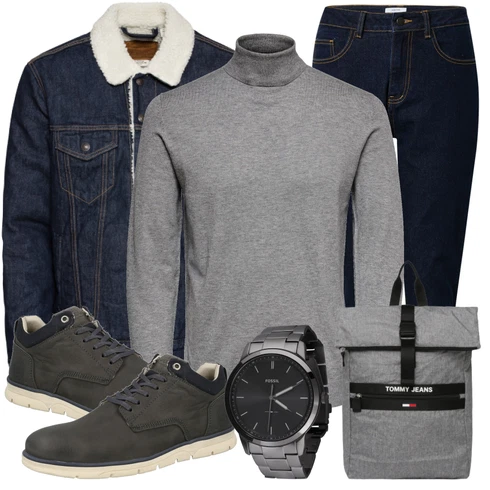 Mischfarben Jeans DAN FOX APPAREL kombinieren