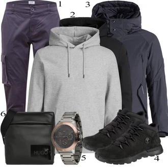 outfit mit Črna Škorenj Timberland "Priložnostna oblačila"