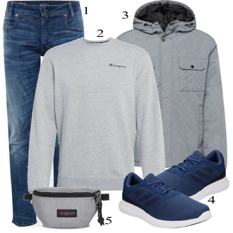 outfit mit Modra Superga Adidas Performance "Vsakdanja oblačila"
