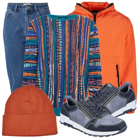Orange Sommerjacke Urban Classics kombinieren