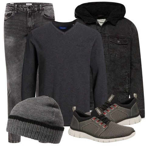 Schwarz Strickjacke Jack & Jones kombinieren