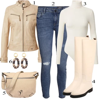 outfit mit Bela/Roza/Bež/Modra Škorenj "1"