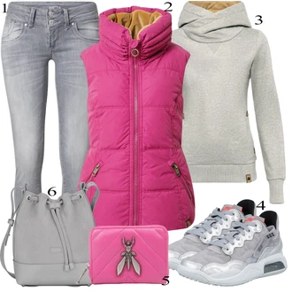 Outfit sa Siva Tenisica Jordan "Savršen za zimu"