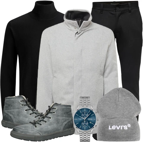 Schwarz Strickjacke Jack & Jones kombinieren