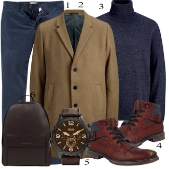 outfit mit Rdeča/Črna Superga Bugatti "Praktičen videz"