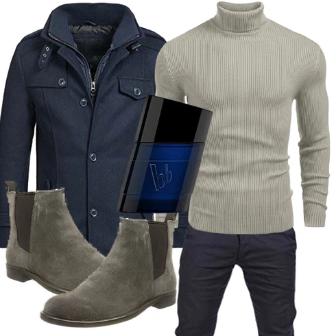 Blau Overall/Wintermantel/Winter Parka Indicode Jeans kombinieren