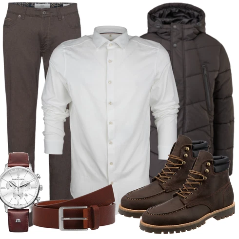 Schwarz Winter Parka qs kombinieren mit Gürtel Calvin Klein