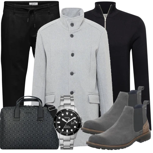Schwarz Strickjacke Jack & Jones kombinieren