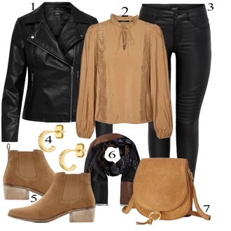 Outfit s Zlatý/Žlutá/Béžová Sponka do ucha/Kruhová/Pecka Liebeskind Berlin "Business Casual"