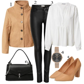 Satén Outfit s Šedá/Bílá Halenka & Tunika S.Oliver "Business Look pro dámy"