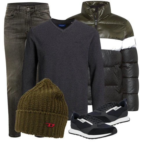Schwarz Strickjacke Jack & Jones kombinieren
