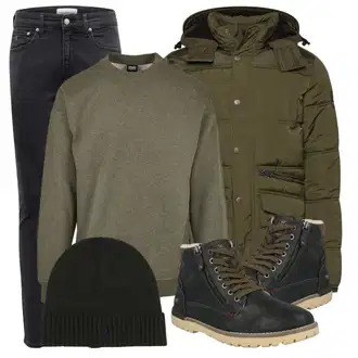 Outfit mit Schwarz Hose Große Größe Calvin Klein Jeans "Cool für die Freizeit"