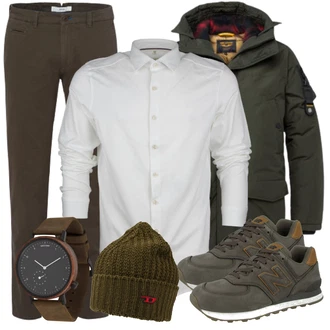 Outfit mit Schwarz Sneaker/Leder Sneaker New Balance "Cooles Outfit"
