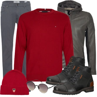 Outfit mit Schwarz Schuh Stiefel Bullboxer "Cooles Outfit"