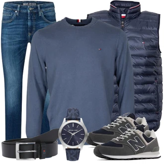 Outfit mit Schwarz Sneaker/Leder Sneaker New Balance "Cooles Outfit"