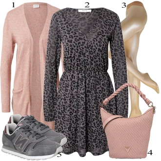 Outfit s Šedá Teniska New Balance "Ulice Styl Outfit"