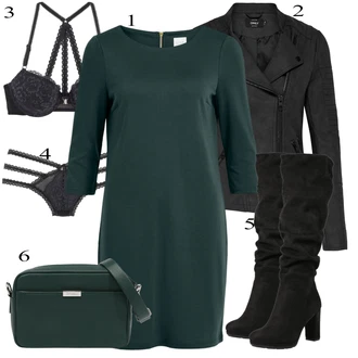 outfit mit Črna Obleka Vila "Priložnostna oblačila"