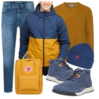Winter Outfits mit Grau/Weiß Jeans MAC "Cooles Winter Outfit"