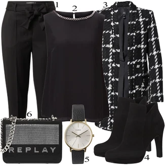 outfit mit Črna Torba za čez ramo Replay "1"
