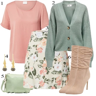 Outfity pro práci Plnější Postavou s Zelená/Světle zelená/Světle modrá Pletenina veľkej veľkosti Only "Elegantní vzhled"