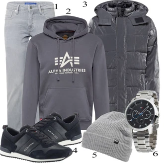 outfit mit Siva Pletenina Alpha Industries "Priložnostna oblačila"