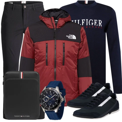 Rot Sommerjacke The North Face kombinieren