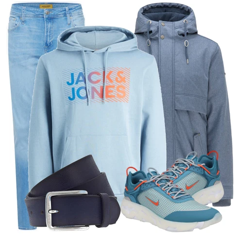 Grau Schuh Sneaker/Leder Sneaker Nike Sportswear kombinieren