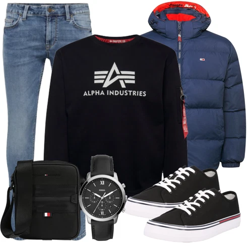 Weiß/Blau Hose Only & Sons kombinieren