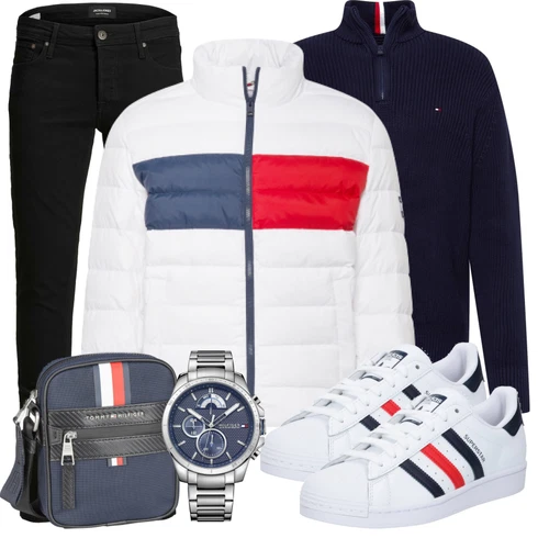Mischfarben/Lila Strickjacke Tommy Hilfiger kombinieren