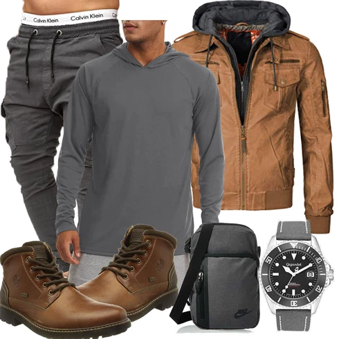 Grau/Blau Tasche Nike kombinieren