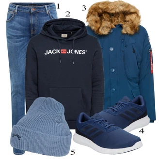outfit mit Modra Alpha Industries "Priložnostna oblačila"