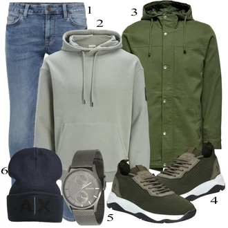 outfit mit Črna Klobuček Armani Exchange "Priložnostna oblačila"