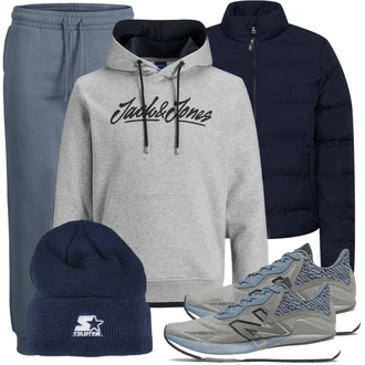 Outfit mit Schwarz WinterJacke Superdry "Freizeit Outfits"