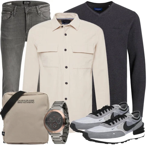 Grau Casual Hemd Only & Sons kombinieren