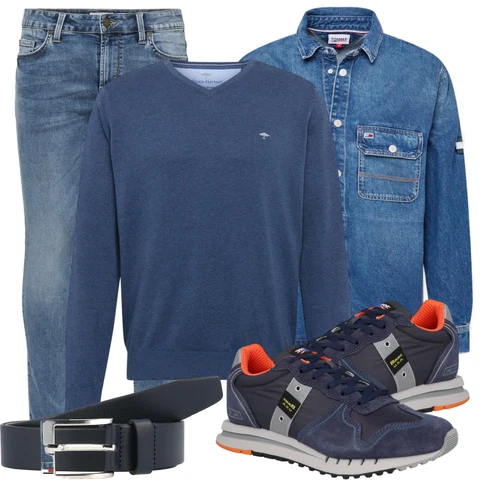 Weiß/Blau Hose Only & Sons kombinieren