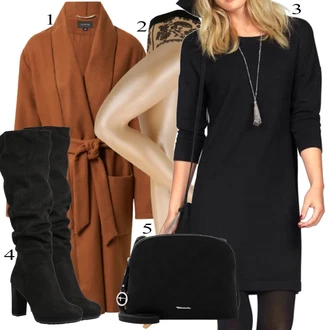Zimske Outfiti mit Črna/Bela Obleka VERO MODA "1"