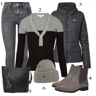 Outfity na zimu s Šedá Klobouk ESPRIT "Ulice Styl Outfit"