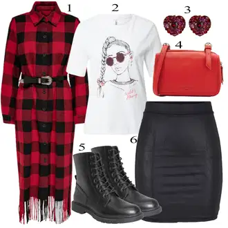 Outfit sa Crna Suknja Pieces "Lijepi proljetni outfit"