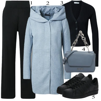 Zimske Outfiti mit Črna Hlača velika velikost "1"