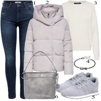 Zimske Outfiti mit Bela/Roza/Bež/Modra Pletenina VERO MODA "1"