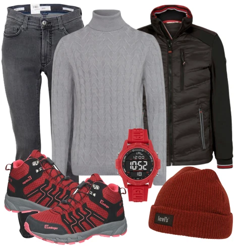 Rot Uhr Guess kombinieren