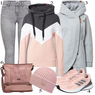 Zimske Outfiti mit Roza/Bež/Modra Velika velikost Alife and Kickin, Siva Alife and Kickin "1"