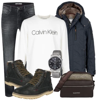 Winter Outfits mit Grau/Weiß Jeans MAC "Perfekt für den Winter"