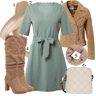 Zimske Outfiti mit Rjava Usnjena Jakna goosecraft "1"