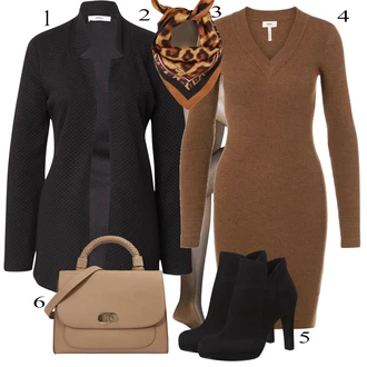 Outfit sa Crvena/Zeleno Haljina Object "Savršen za proljeće"