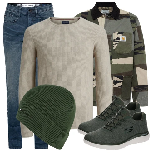 Blau Jeans Blend kombinieren mit Schwarz Sommerjacke Carhartt Wip
