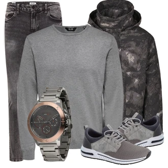 Outfit mit Schwarz Winterjacke Urban Classics "Perfekt für die Freizeit"
