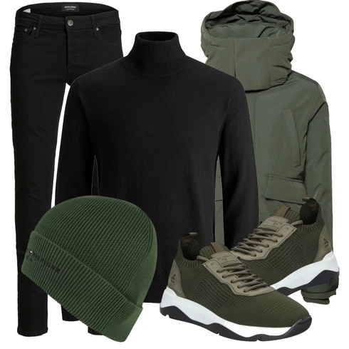 Schwarz Strickjacke Jack & Jones kombinieren