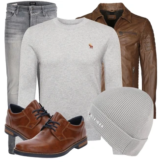 Outfit mit Rot Lederjacke Maze "Perfekt für die Freizeit"